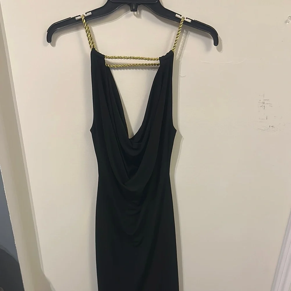 Marciano Black Cowl Neck Sheath Dress - Picture 3 of 4